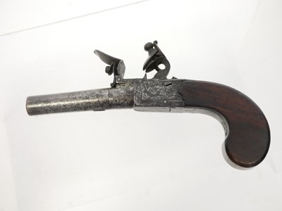 Lot 1 - Flintlock 50 bore boxlock pocket pistol by...