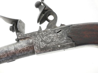 Lot 1 - Flintlock 50 bore boxlock pocket pistol by...