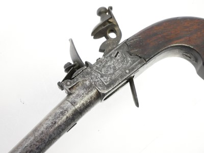 Lot 1 - Flintlock 50 bore boxlock pocket pistol by...