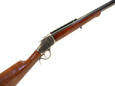Lot 421 - Uberti High Wall .45-70 falling block rifle,...