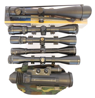 Lot 835 - Six rifle scopes, including Belarus thermal...