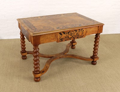 Lot 249 - A 19th Century Dutch Walnut, Sycamore and Marquetry Side Table or Desk