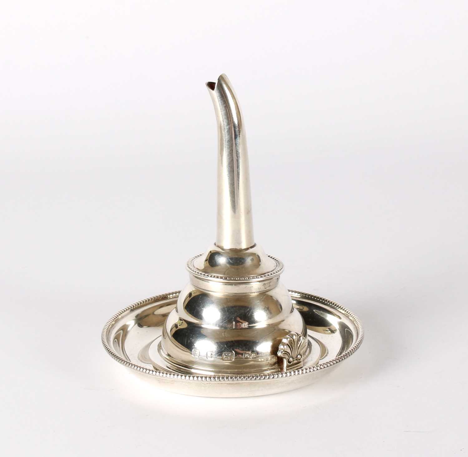 Lot 2 - An Elizabeth II Silver Wine Funnel on Stand in the Georgian Style