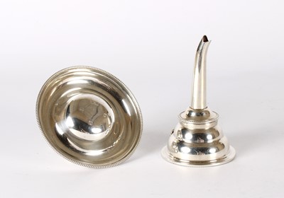 Lot 2 - An Elizabeth II Silver Wine Funnel on Stand in the Georgian Style