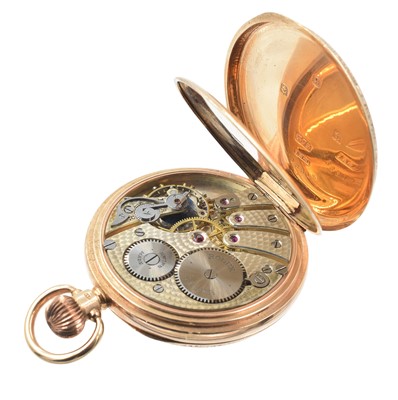Lot A 9ct gold open-faced pocket watch by Rolex