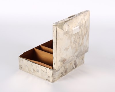 Lot 7 - A Large George V Silver Cigarette Box