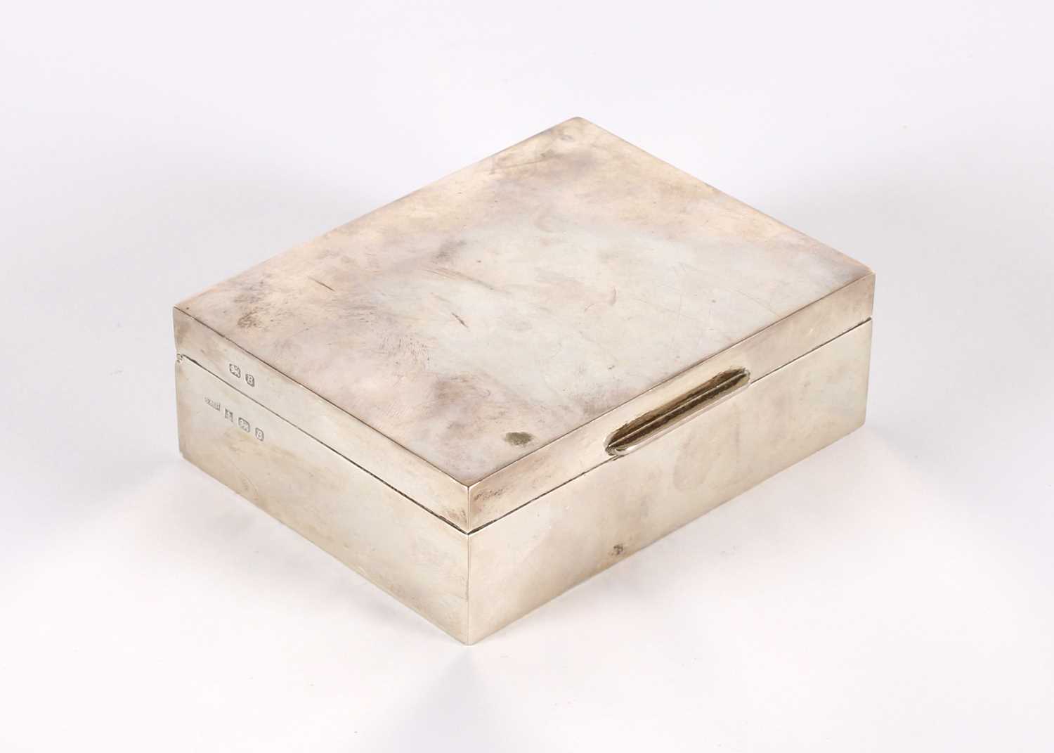 Lot 11 - An Elizabeth II Silver Cigarette Box