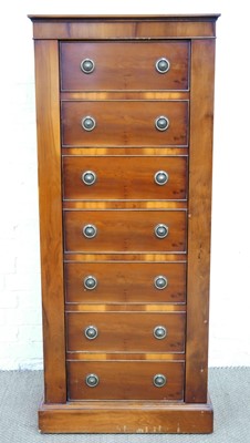 Lot 797 - Yew veneer Wellington chest disguised gun...