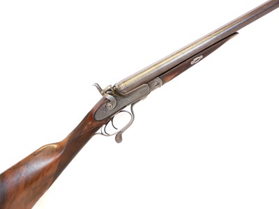 Lot 573 - John Rigby 12 bore side by side hammer gun,...