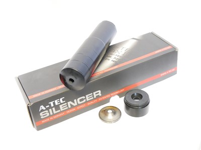 Lot 805 - A-Tec 6.5 calibre moderator, Maxim HB model...