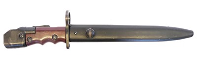 Lot 230 - No.7 bayonet and scabbard, the ricasso stamped...