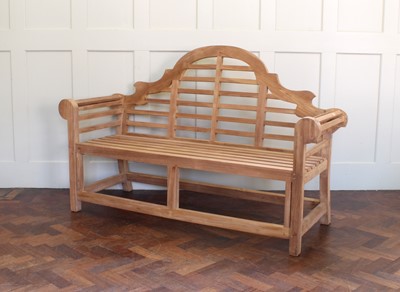Lot 271 - A Teak 'Lutyens' Garden Bench