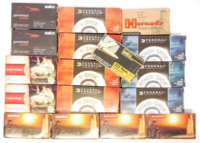 Lot 740 - .222 ammunition, 335 rounds by Sako, Federal,...