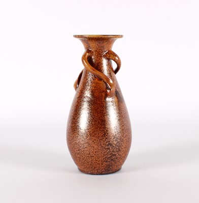 Lot Tall Studio or Art Pottery Lustre Glazed Three-Handled Vase