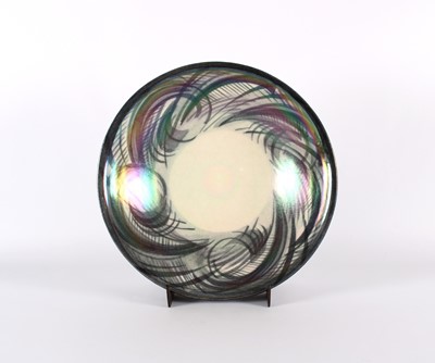 Lot Large Studio Pottery Lustre Glazed Charger