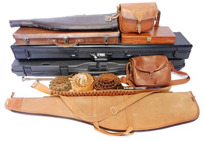 Lot 779 - Collection of gun cases, and shooting...