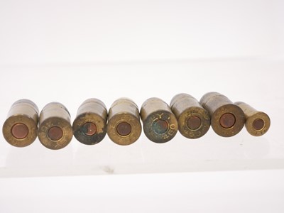 Lot 736 - Seven inert .450 Mk III revolver cartridges,...
