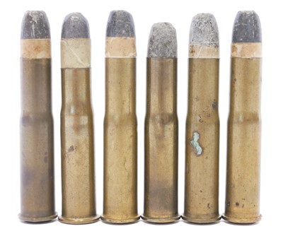 Lot 738 - Six inert 11mm Mauser M1871 rifle cartridges....