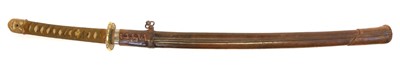 Lot Japanese Mumei Wakizashi, 59.5cm cutting edge,...