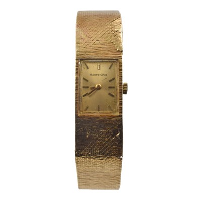Lot A Bueche Girod 9ct gold ladies' watch and bracelet