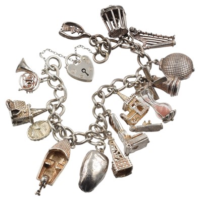 Lot A silver charm bracelet