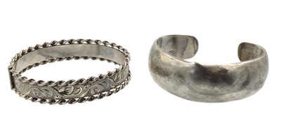 Lot 51 - Two silver bangles