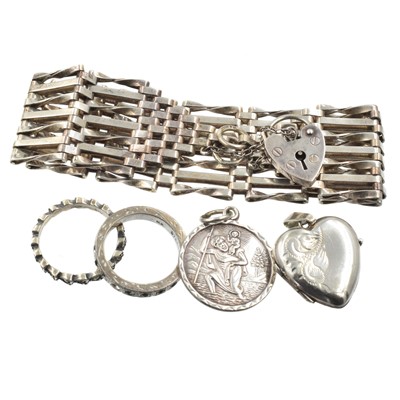 Lot A selection of silver