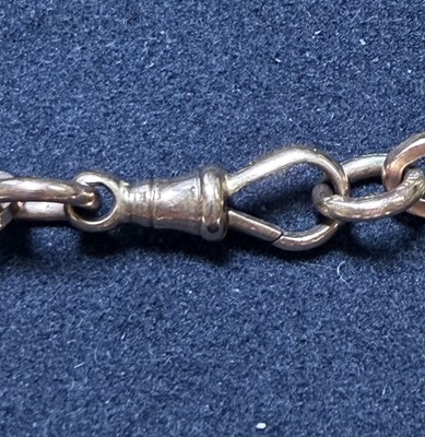 Lot 72 - A Victorian 9ct rose gold Albert watch chain