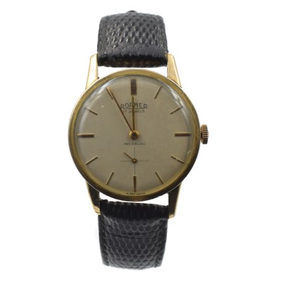 Lot 6 - A 9ct gold Roamer gentleman's wristwatch