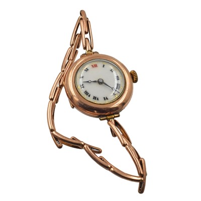 Lot 109 - A 9ct rose gold ladies' wristwatch