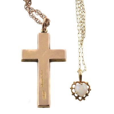 Lot Two 9ct gold pendant necklaces