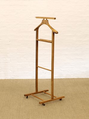 Lot Mid-Century Blonde Elm Valet Stand