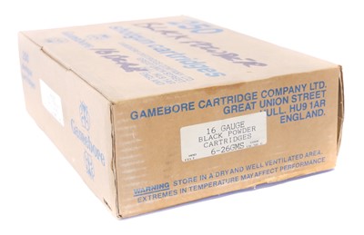 Lot 16 bore Gamebore black powder cartridges, 250...
