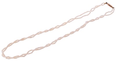 Lot 75 - A two-strand seed pearl necklace