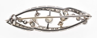 Lot 2 - A white metal diamond brooch