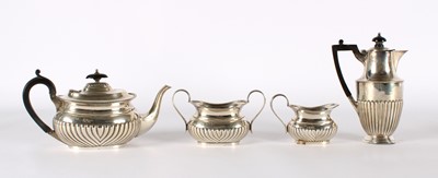 Lot A Victorian and Later Matched Four-Piece Silver Tea Service