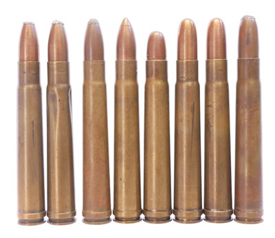 Lot Eight assorted inert Kynoch .375 Holland and...