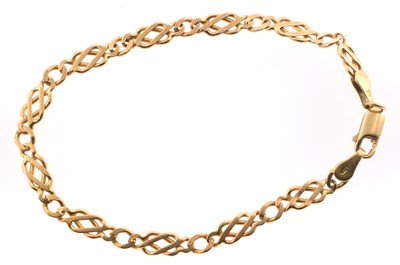 Lot 95A - A 9ct yellow gold bracelet