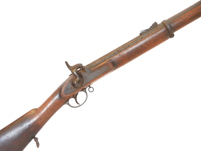 Lot Hollins and Sheath .577 percussion rifle,...