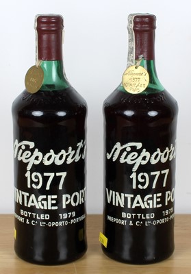 Lot 37 - 2 bottles Niepoort 1977 Vintage Port