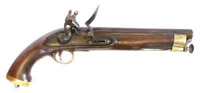 Lot East India Company 16 bore flintlock pistol, 9...