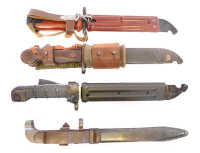 Lot Four variations of AKM / AK47 bayonets and...