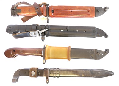 Lot Four variations of AKM / AK47 bayonets and...