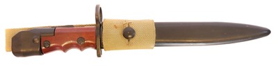Lot No.7 bayonet and scabbard and frog, the...