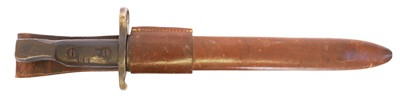 Lot Ross M1910 MkII bayonet and scabbard, the...