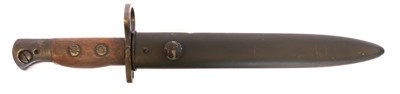 Lot Lee Enfield No.5 bayonet and scabbard,...