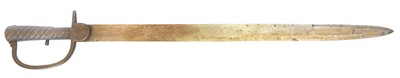 Lot Unusual Baker Rifle type bayonet, 22inch blade,...