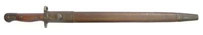 Lot Australian 1907 pattern bayonet and scabbard,...