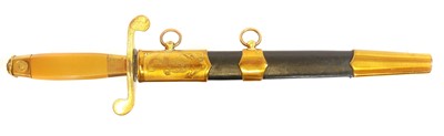 Lot Soviet Russian Naval dagger and scabbard or...