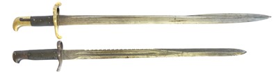 Lot Two bayonets, to include a 1875 Sawback...